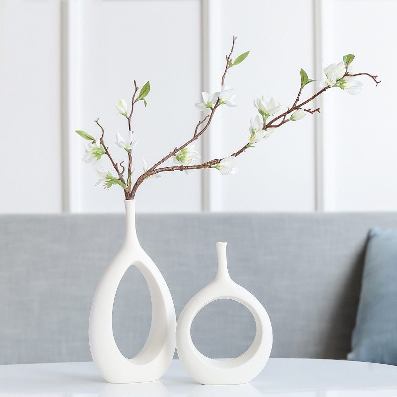 Nordic creative white ceramic vase