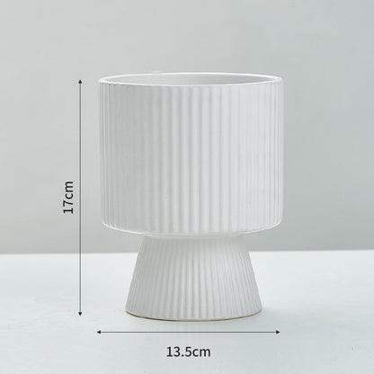 Ceramic Nordic Creative Striped Ceramic Flower Pot