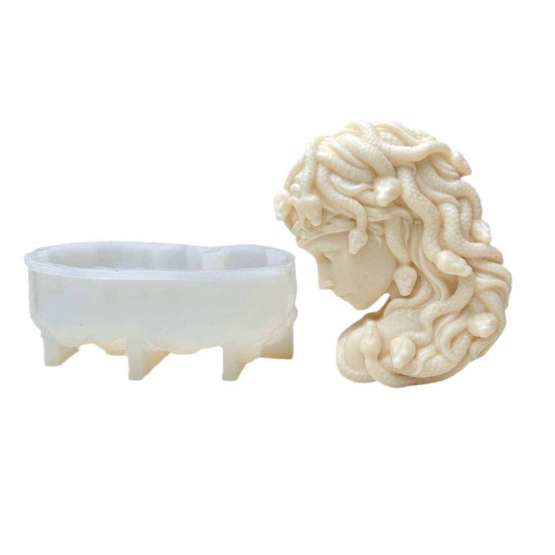 Half Face Medusa Candle Silicone Mold