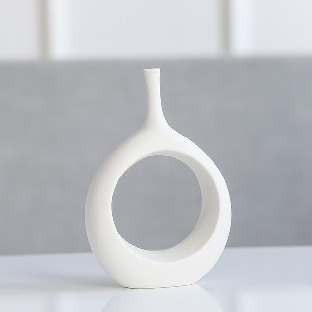 Nordic creative white ceramic vase