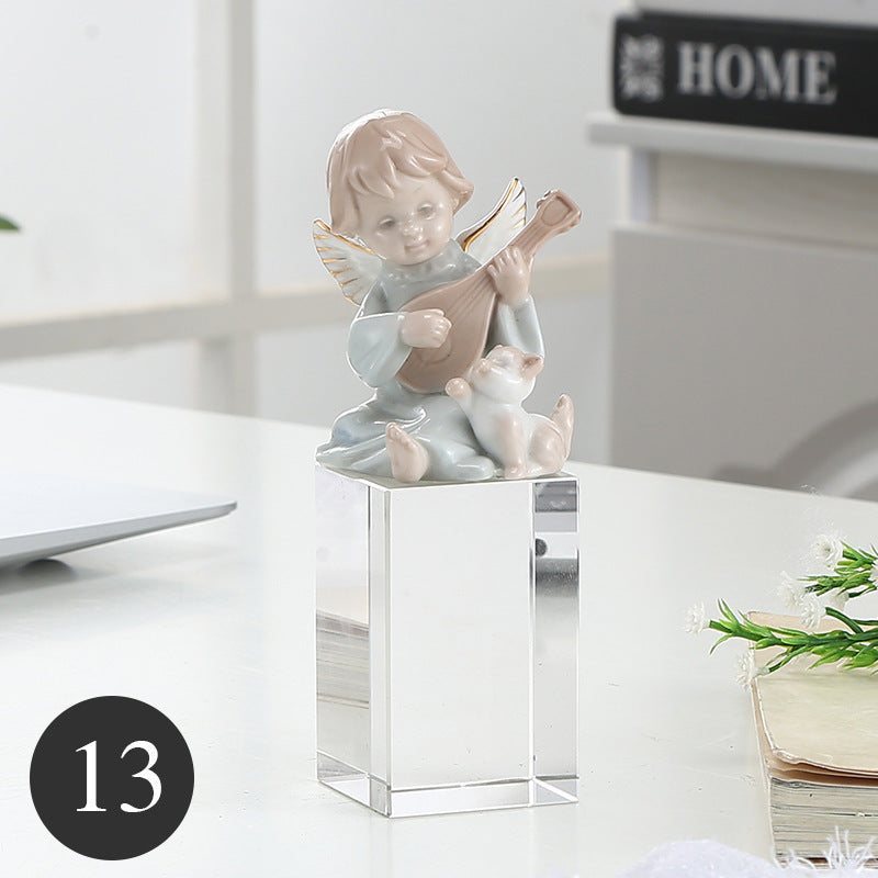 Nordic crystal ceramic little angel ornaments