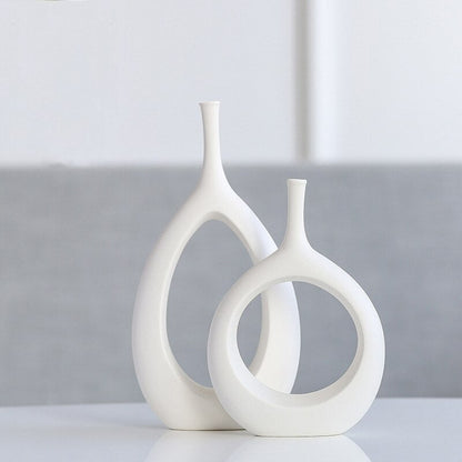 Nordic creative white ceramic vase