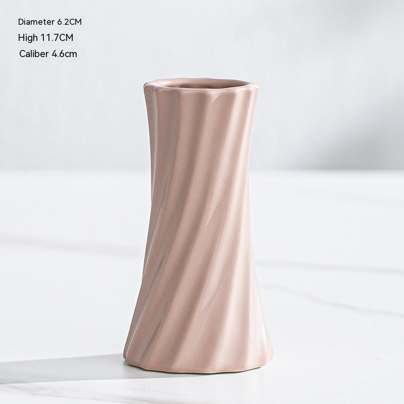 Nordic Simple Ceramic Lines Small Vase